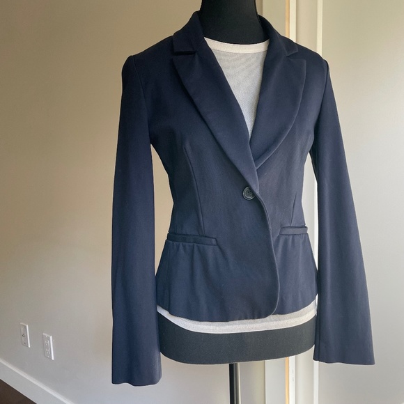 Navy Blue Blazer with Stretch Jacob - Picture 1 of 9